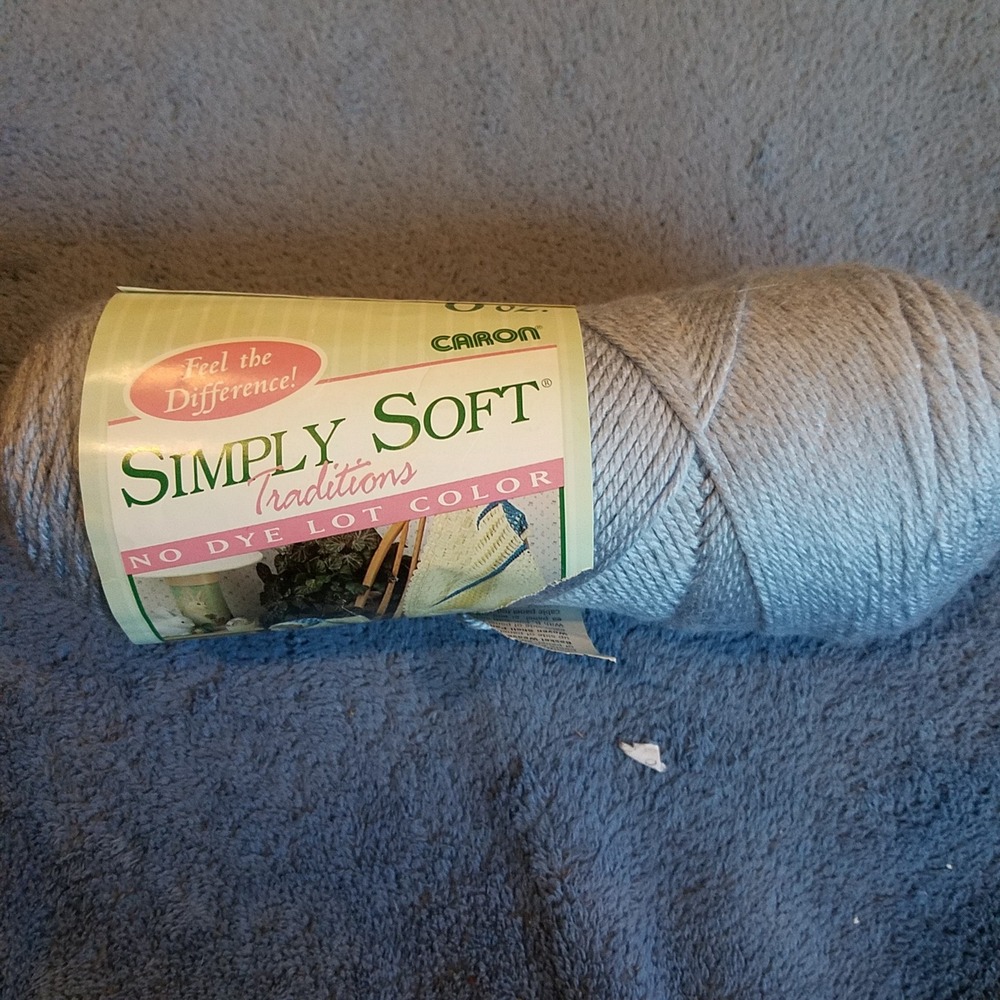 Caron Simply Soft Traditions Yarn 6oz Lt Country Blue New Worsted Acrylic 4 Ply